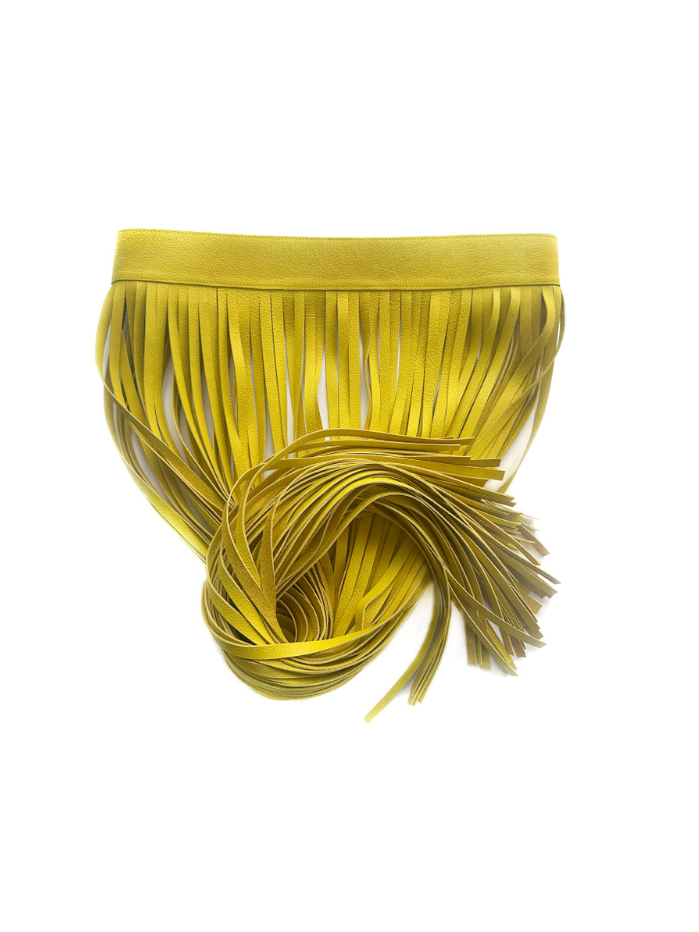 Stunning Yellow Tassel Belt