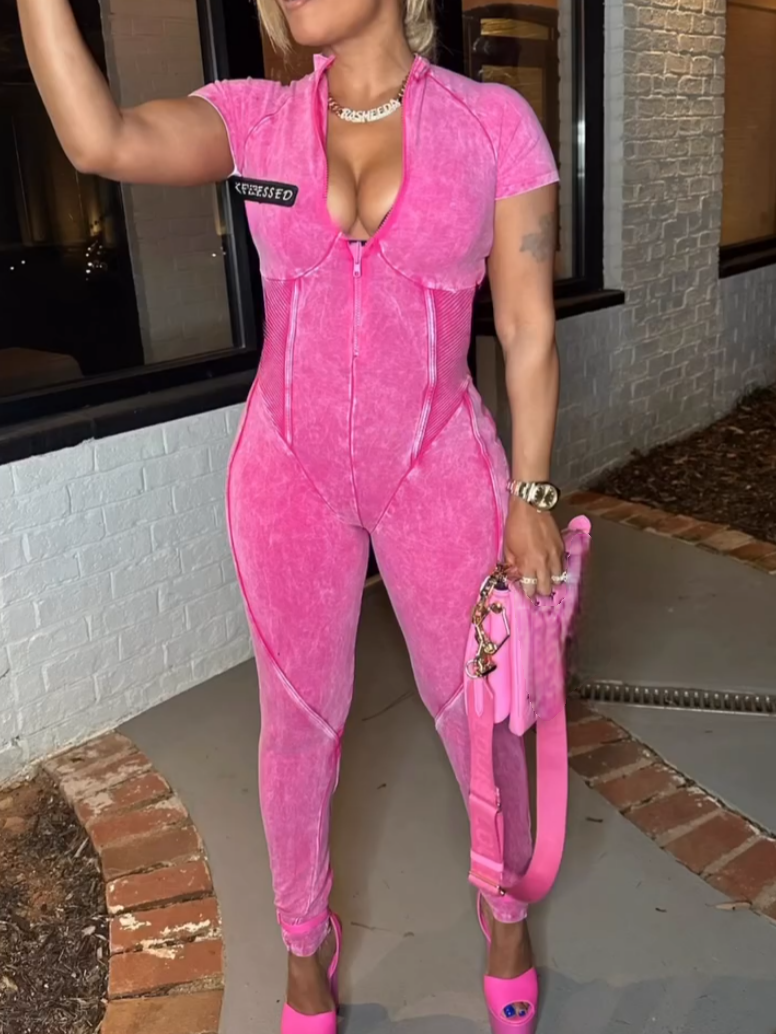 Sexy V-Neck Skinny Jumpsuit