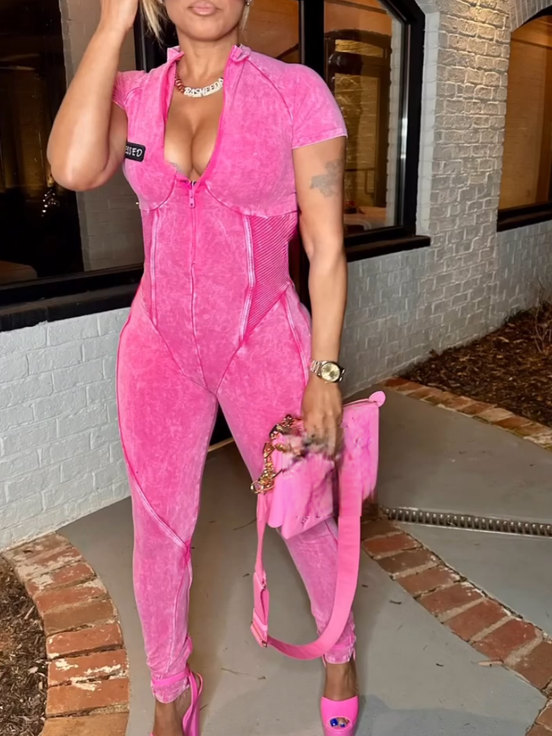 Sexy V-Neck Skinny Jumpsuit