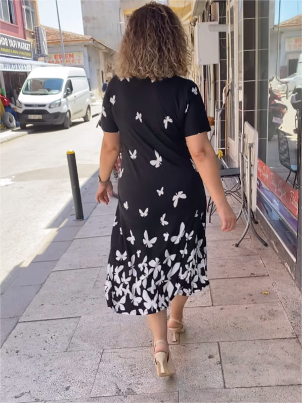 Butterfly-Print Dress