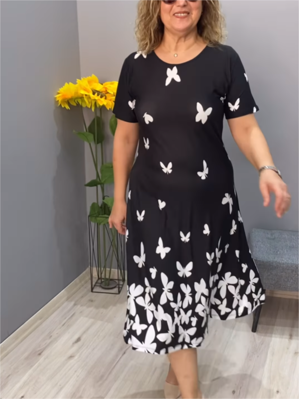 Butterfly-Print Dress