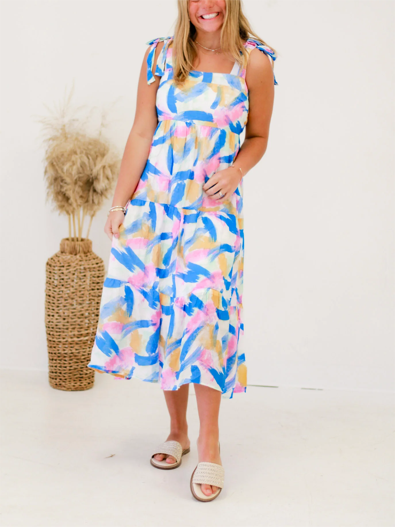 Blue Bow Tie Dress