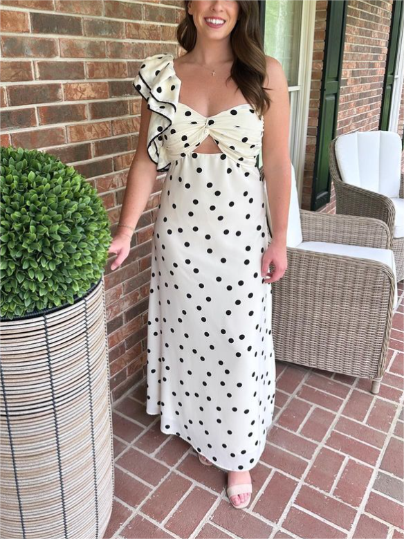 Polka Dot Print Dress