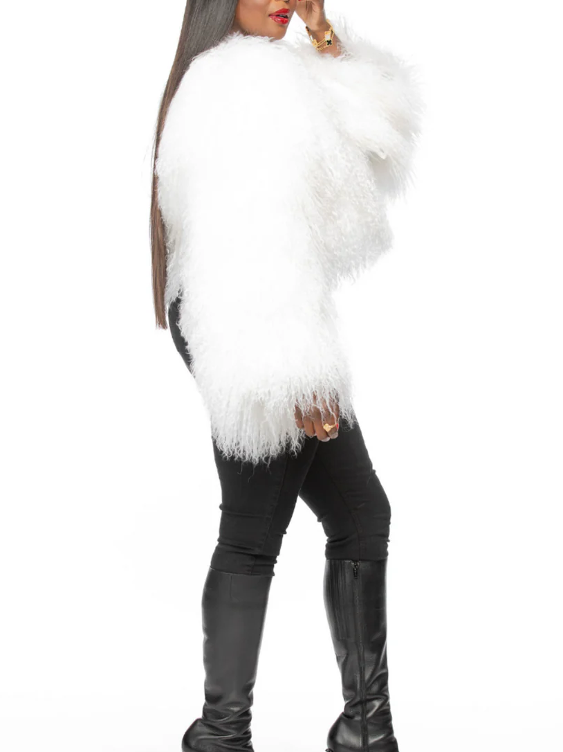 Solid Color Short Fur Coat