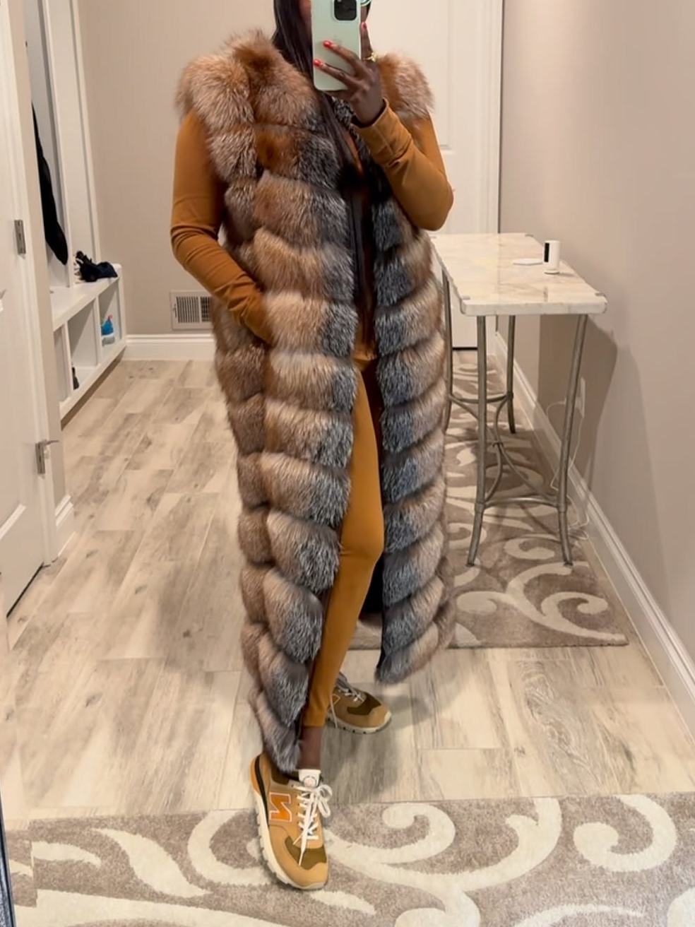 Women's Fox Fur Long Vest