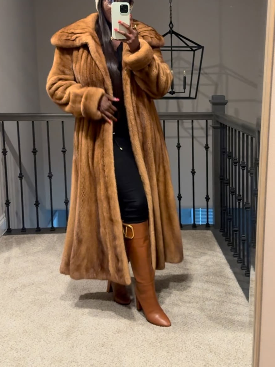 Women's Fox Fur Long Coat