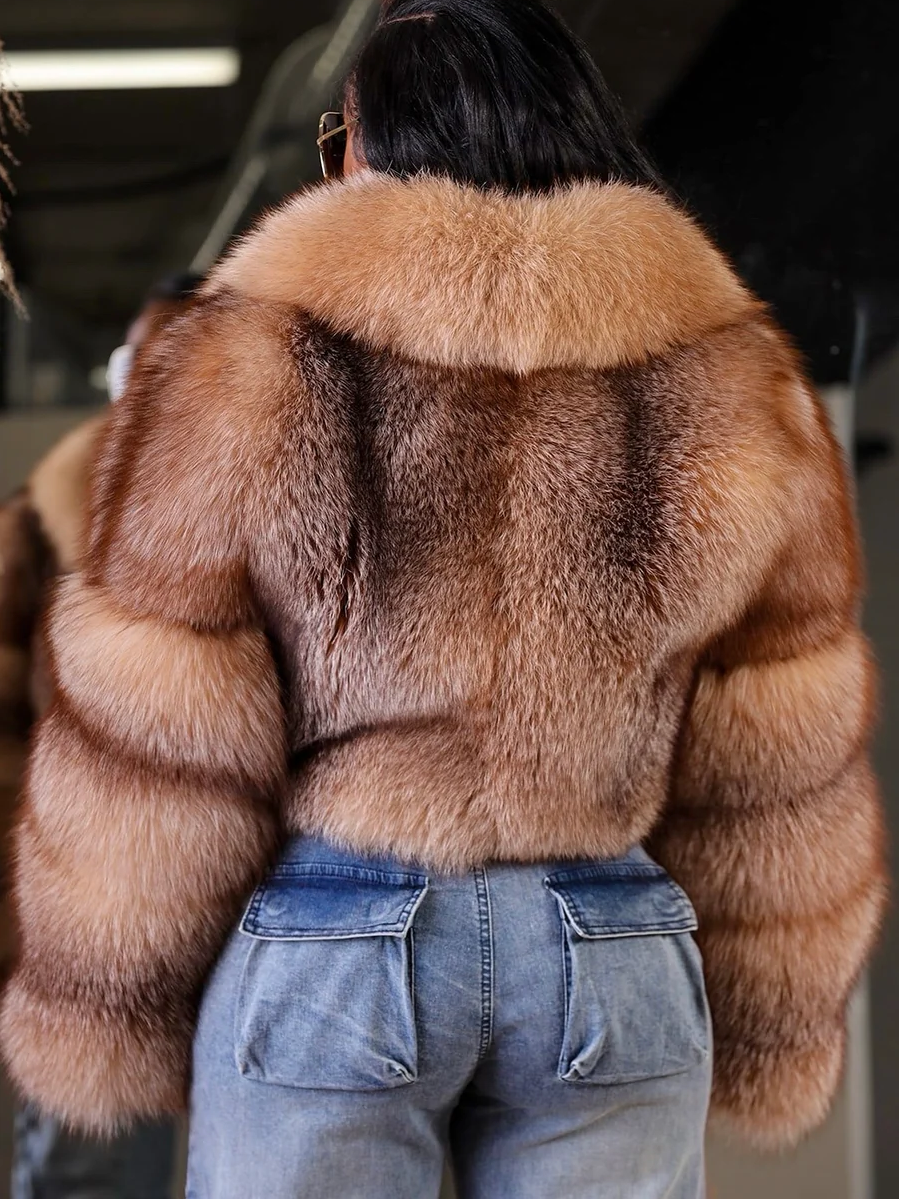 Women's Red Fox Fur Jacket