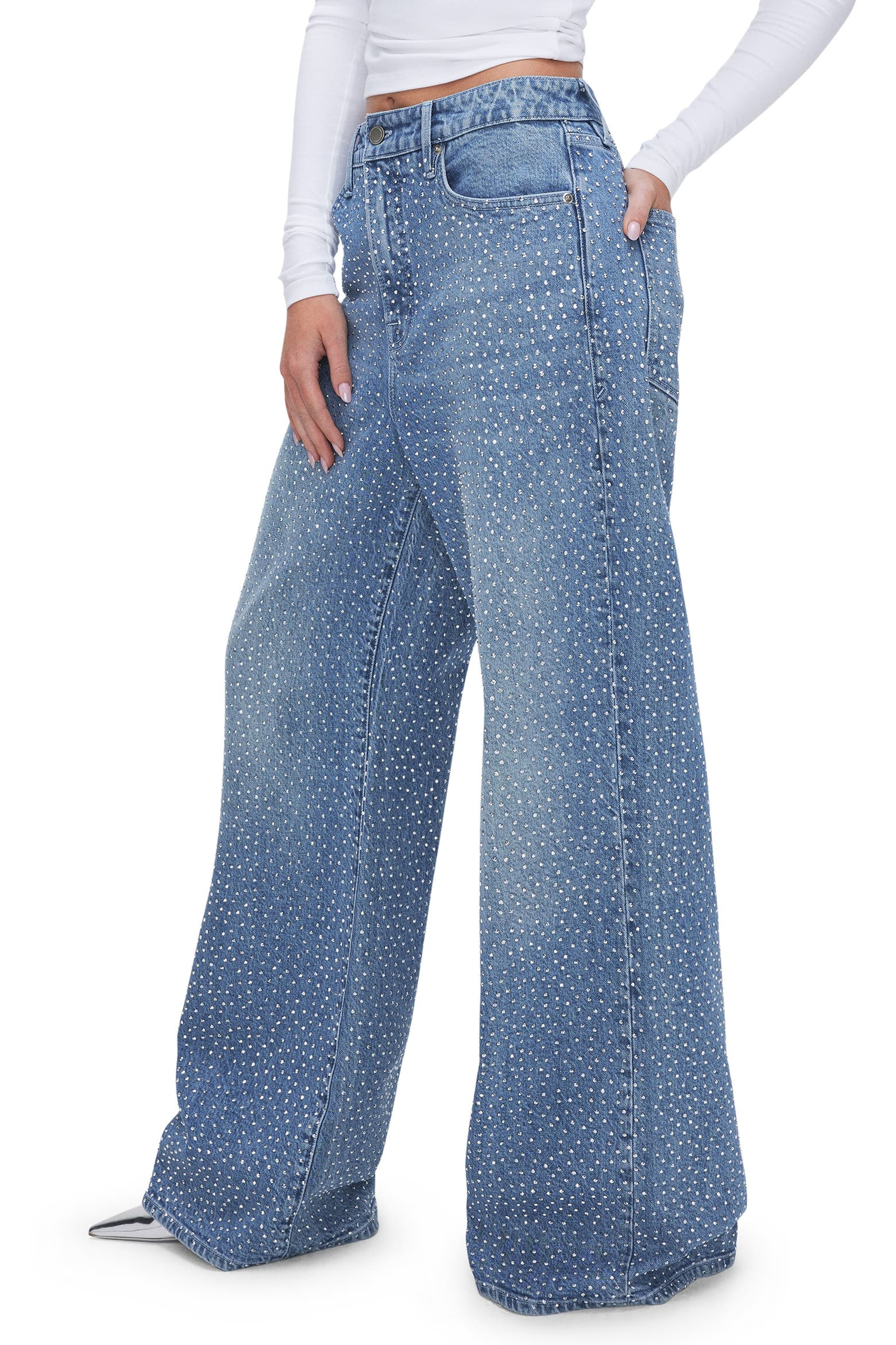 Women's Fashion Glitter Diamante Jeans