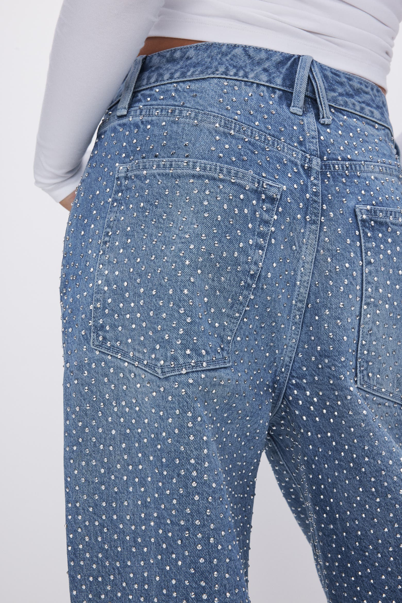 Women's Fashion Glitter Diamante Jeans