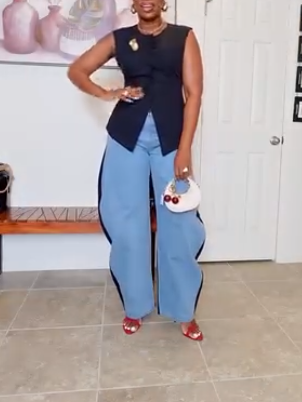 Women's Fashion Design Barrel Jeans