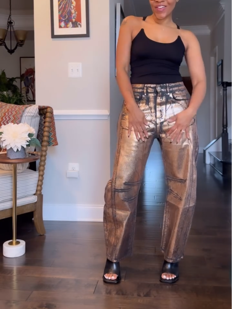 Women's Fashion Gilded Jeans