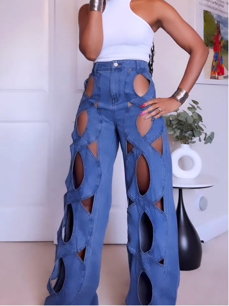 Women's Sexy Cut-out Jeans
