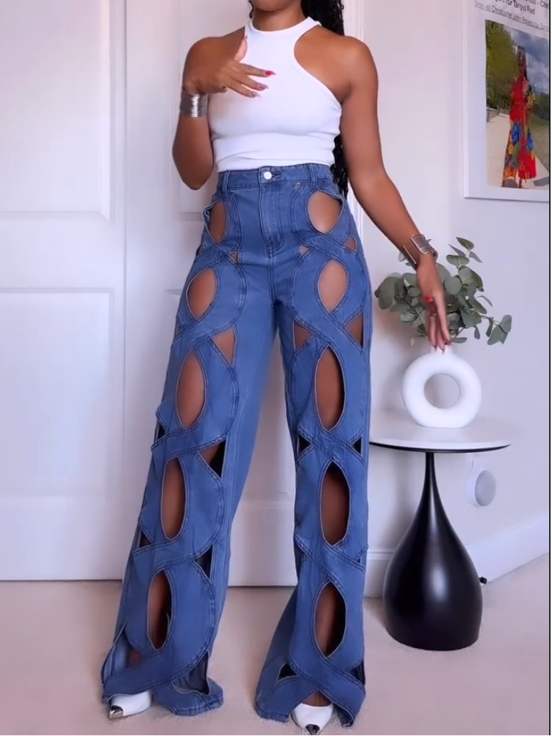 Women's Sexy Cut-out Jeans