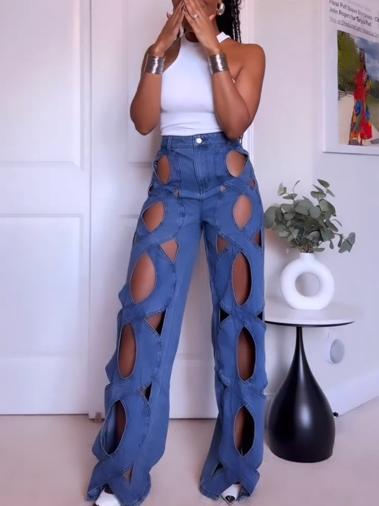 Women's Sexy Cut-out Jeans