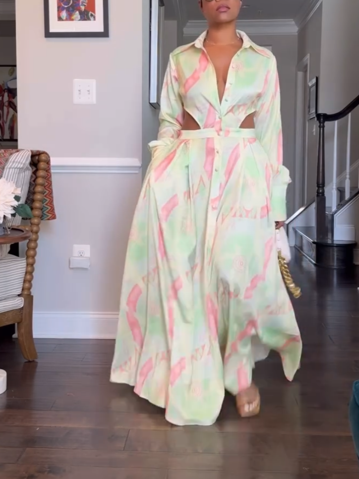 Women's Light Green Shirt Dress