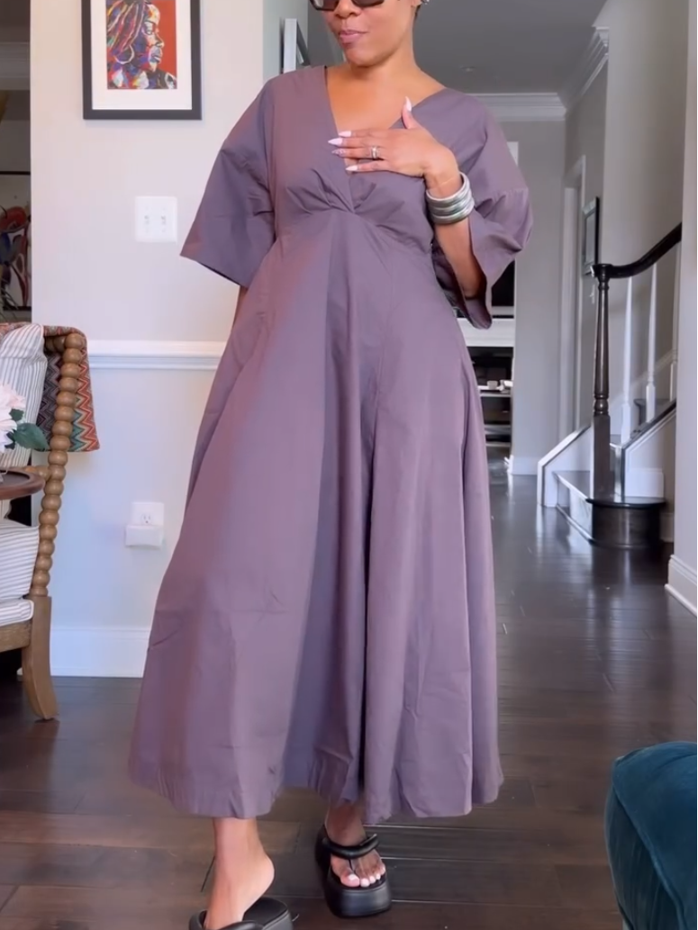 Women's V-neck Casual Dress