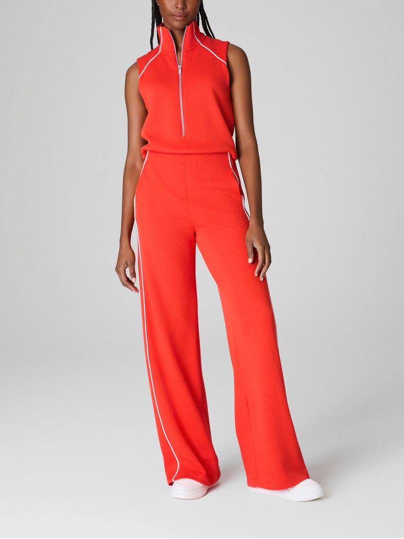 Women's Casual Sleeveless Mockneck Jumpsuit