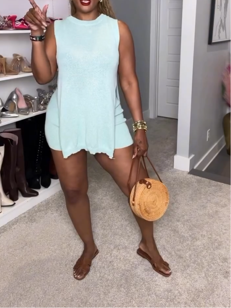 Women's Knitted Casual Two-piece Set