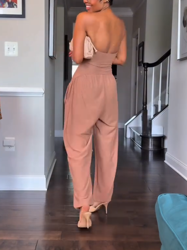 Casual Strapless Jumpsuit