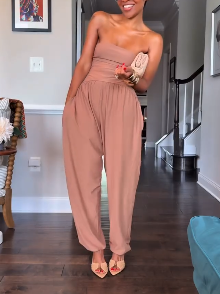 Casual Strapless Jumpsuit