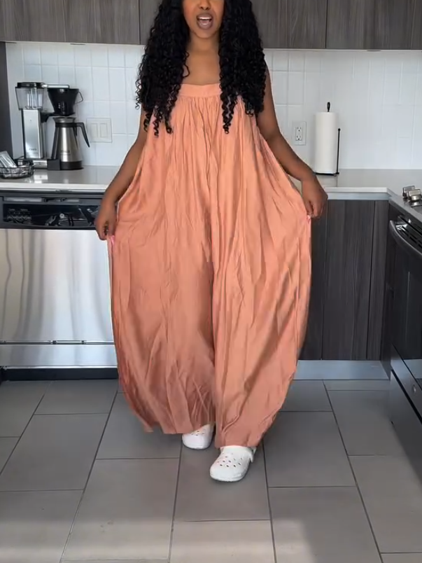 Casual Sling Skin Color Jumpsuit