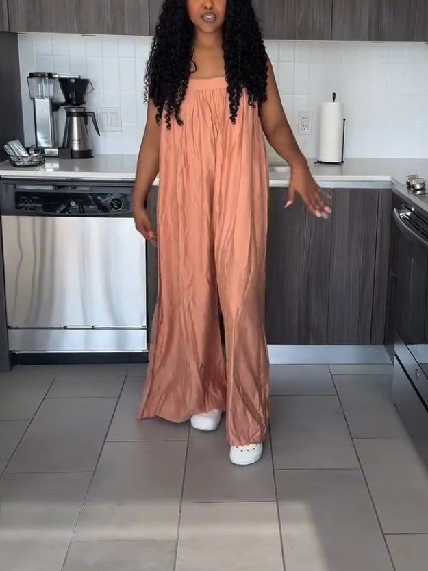 Casual Sling Skin Color Jumpsuit