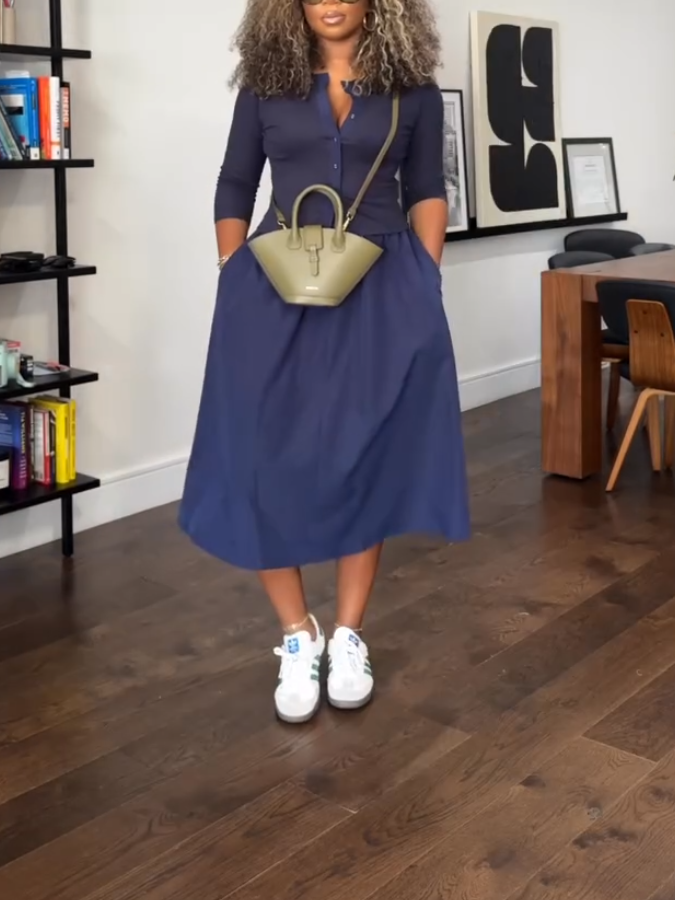 Casual Knitted Two-piece Set