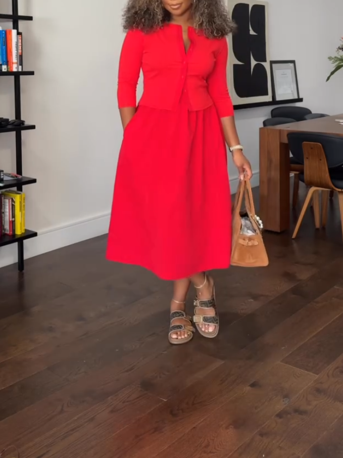 Casual Knitted Two-piece Set