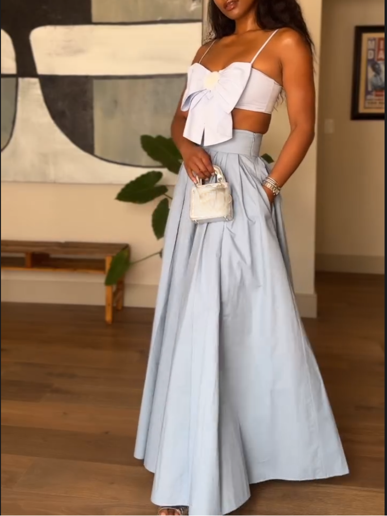 Stunning Bow Sling Two-piece Set