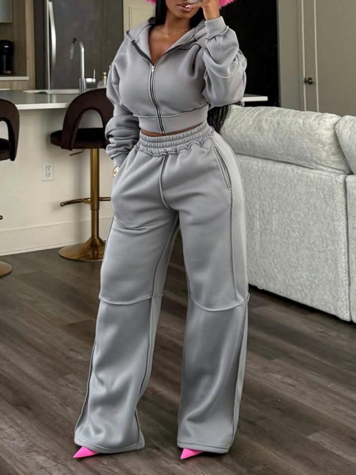 Casual Grey Fly Girl Sweatsuit