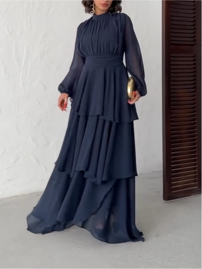 Elegant Ruffle Maxi Dress