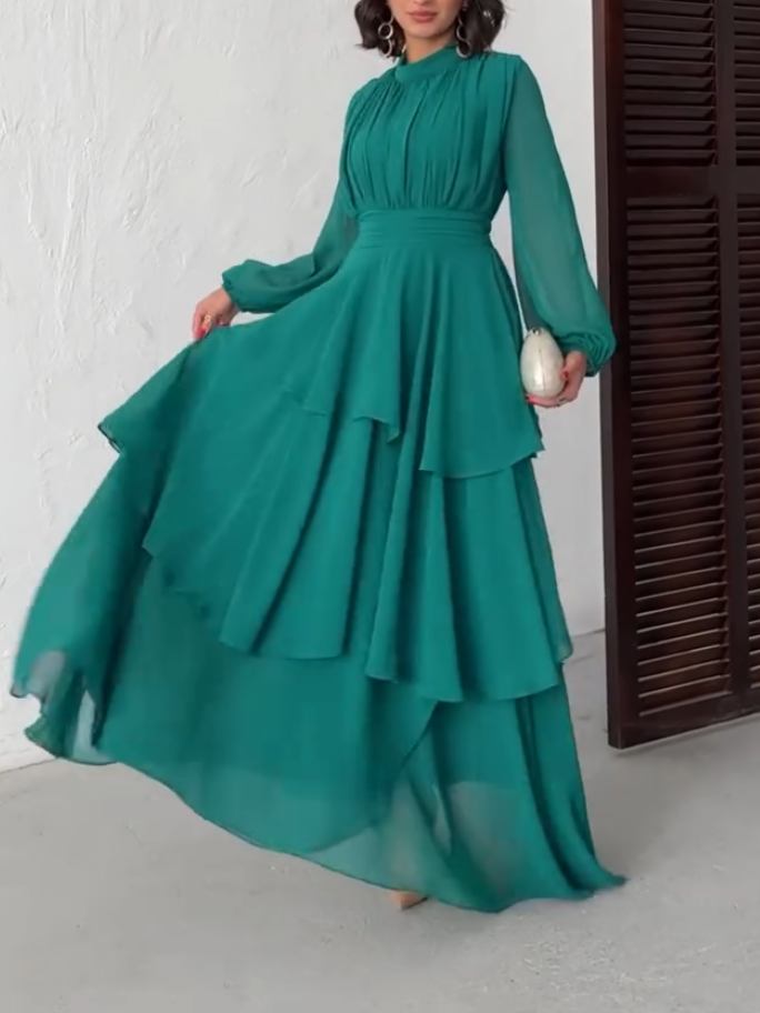 Elegant Ruffle Maxi Dress