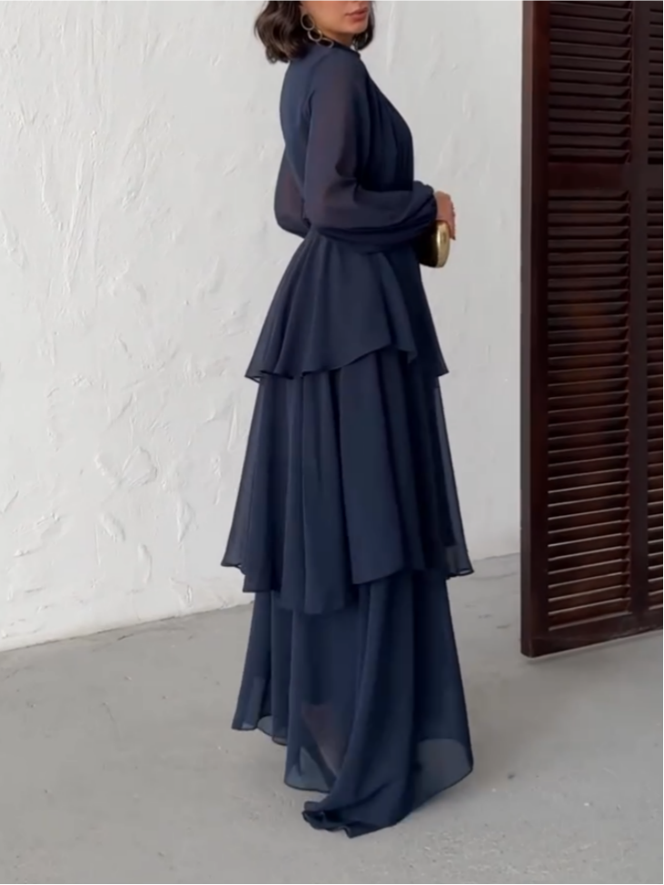 Elegant Ruffle Maxi Dress