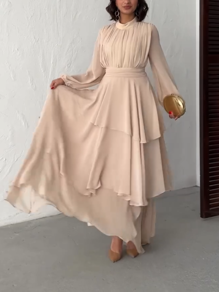 Elegant Ruffle Maxi Dress