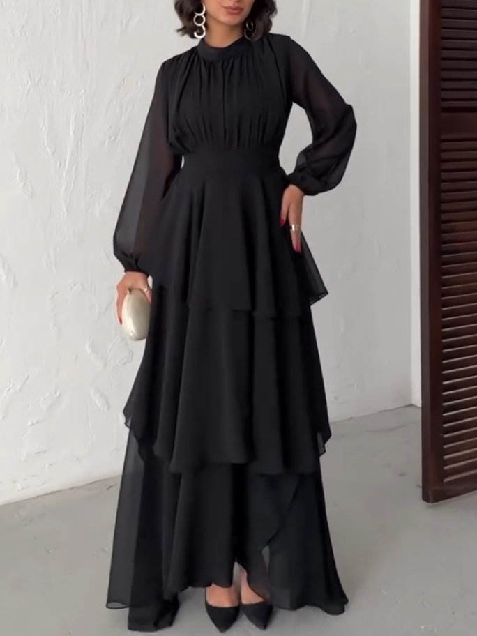 Elegant Ruffle Maxi Dress