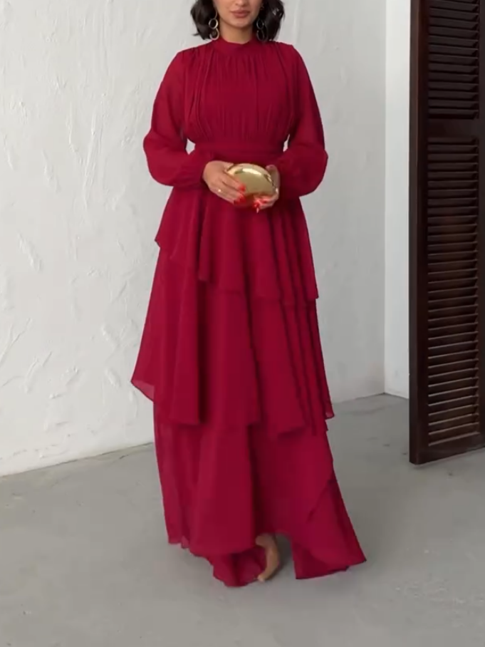 Elegant Ruffle Maxi Dress