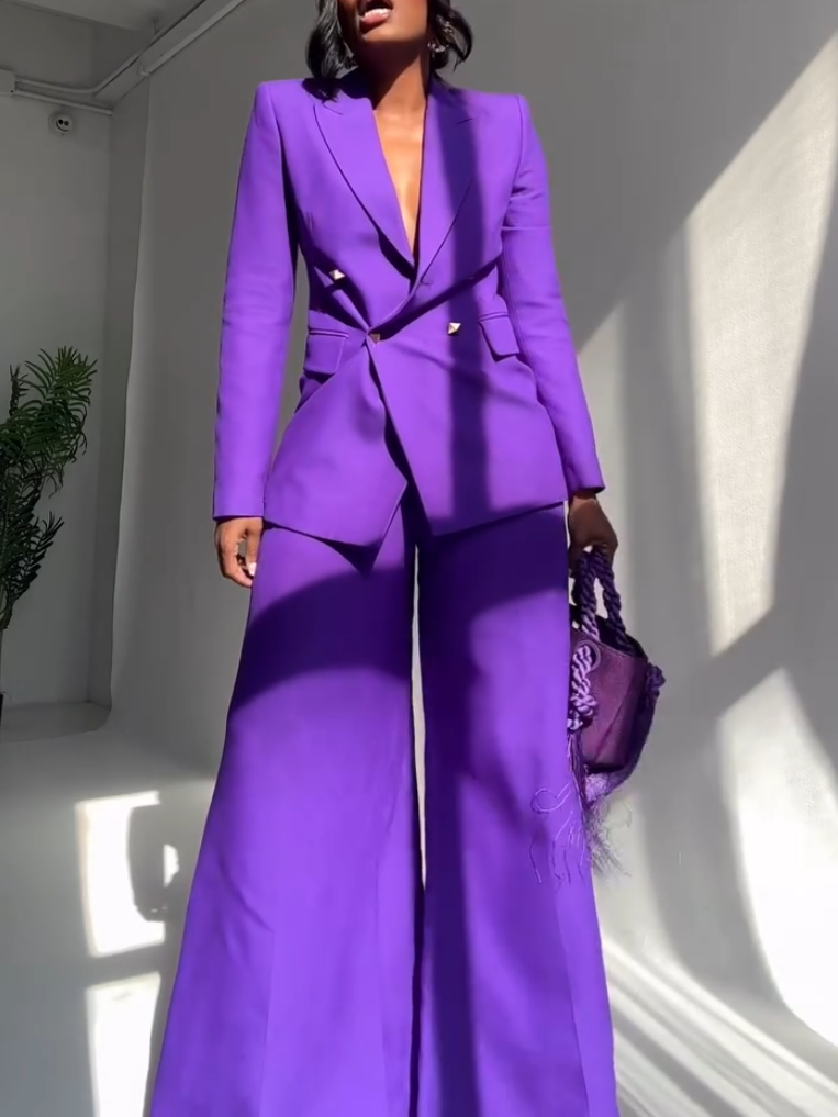 Stunning Purple Two-Piece Set