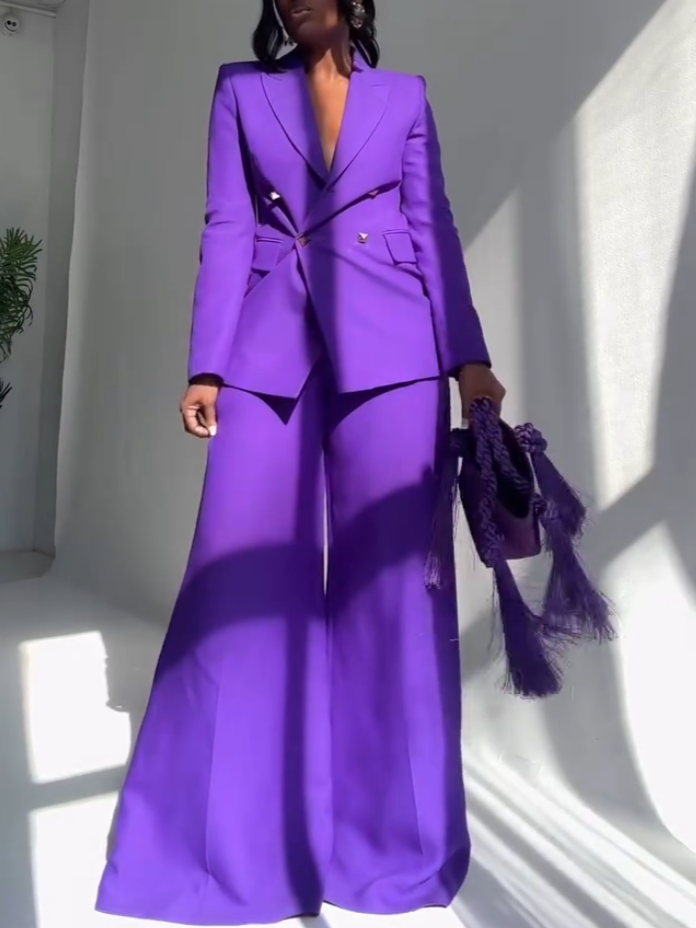 Stunning Purple Two-Piece Set