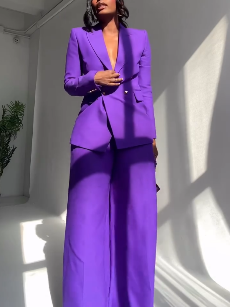 Stunning Purple Two-Piece Set