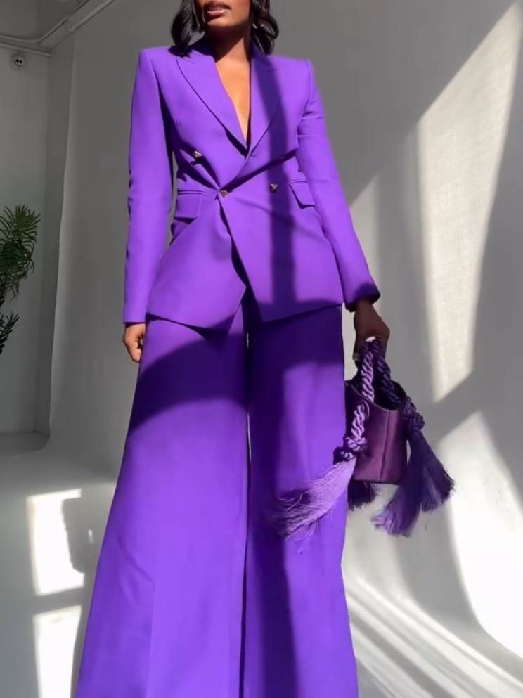 Stunning Purple Two-Piece Set