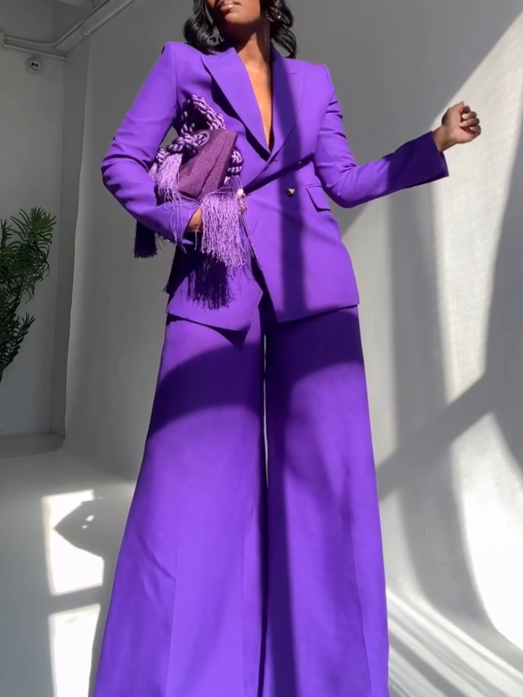 Stunning Purple Two-Piece Set