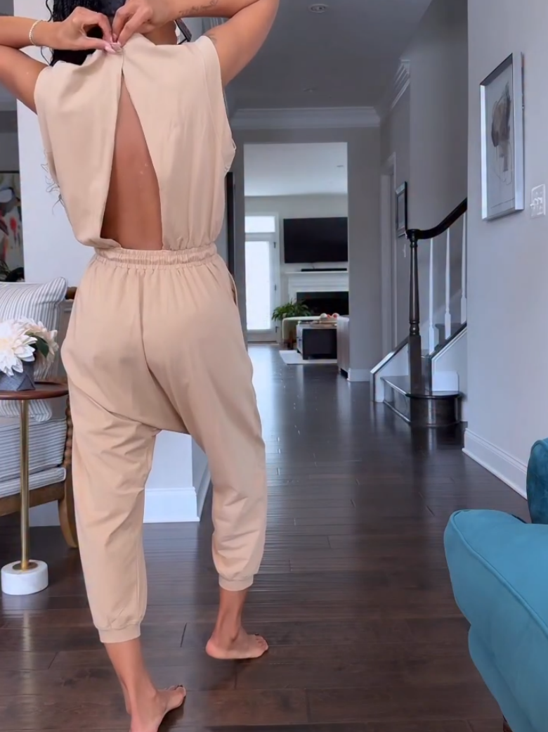Casual Backless Jumpsuit