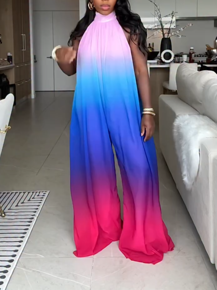 Elegant Multicolor Sleeveless Jumpsuit