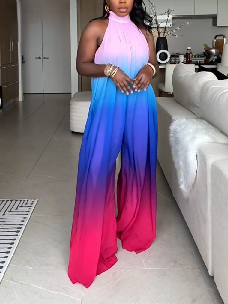 Elegant Multicolor Sleeveless Jumpsuit