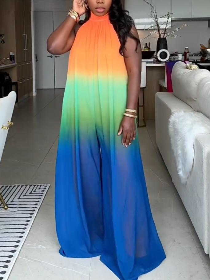 Elegant Multicolor Sleeveless Jumpsuit