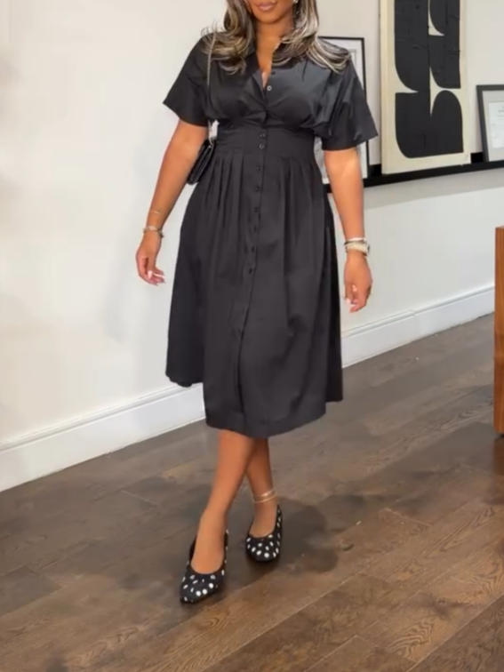 Casual Simple Shirt Dress