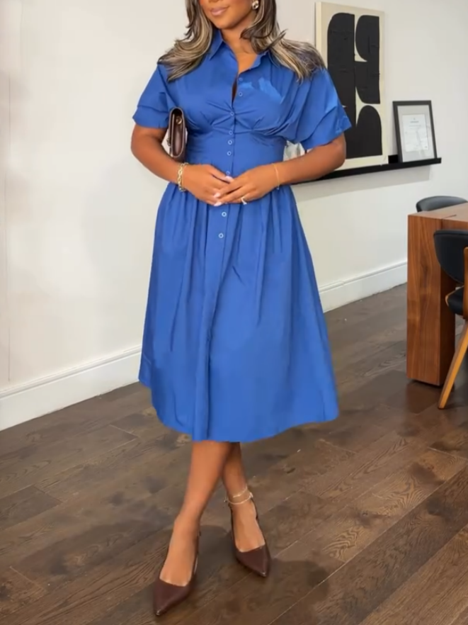 Casual Simple Shirt Dress