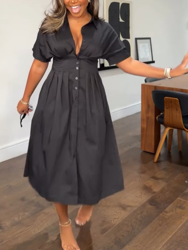 Casual Simple Shirt Dress