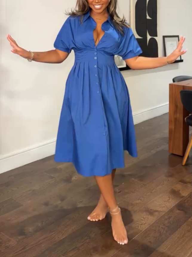 Casual Simple Shirt Dress