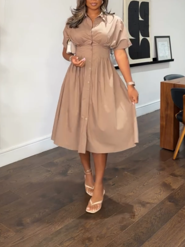 Casual Simple Shirt Dress